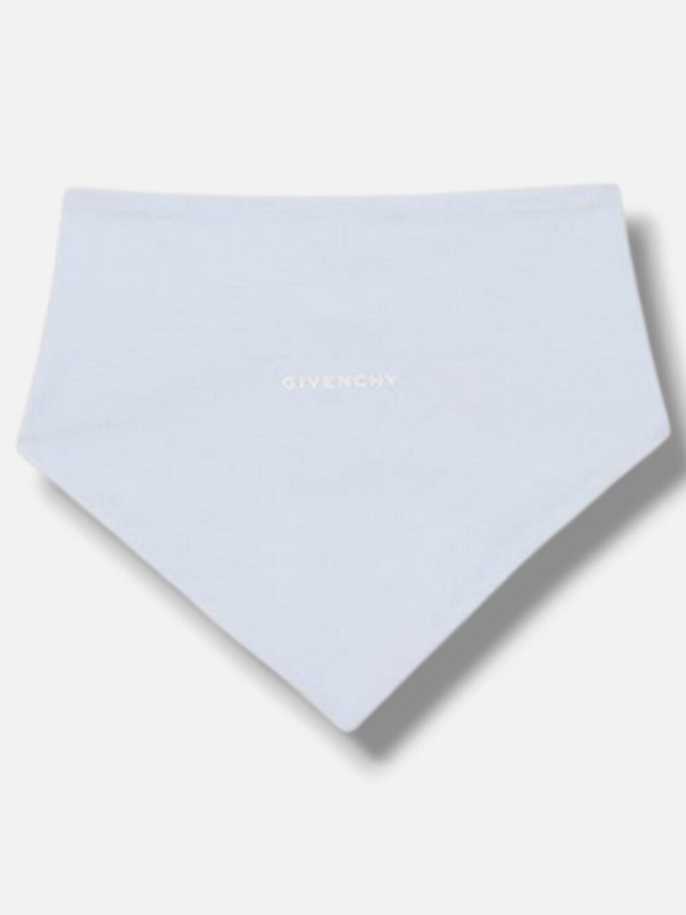 Givenchy Baby Boy's Blue Solid Logo Print Bandana Bib Size 3M